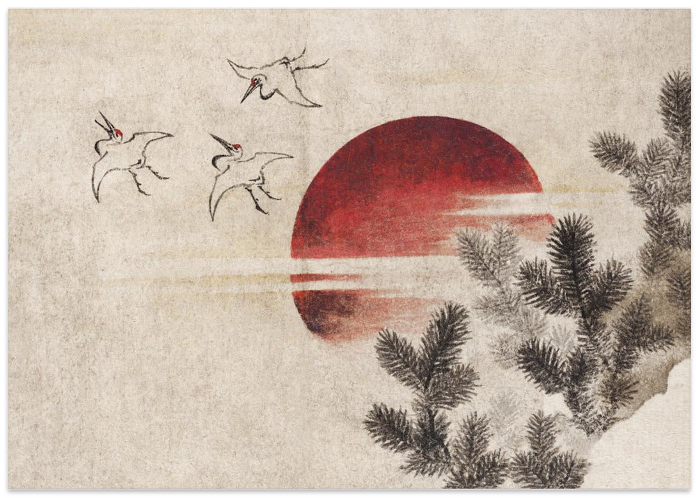Birds and Sunset, From Album of Sketches (1814) Full