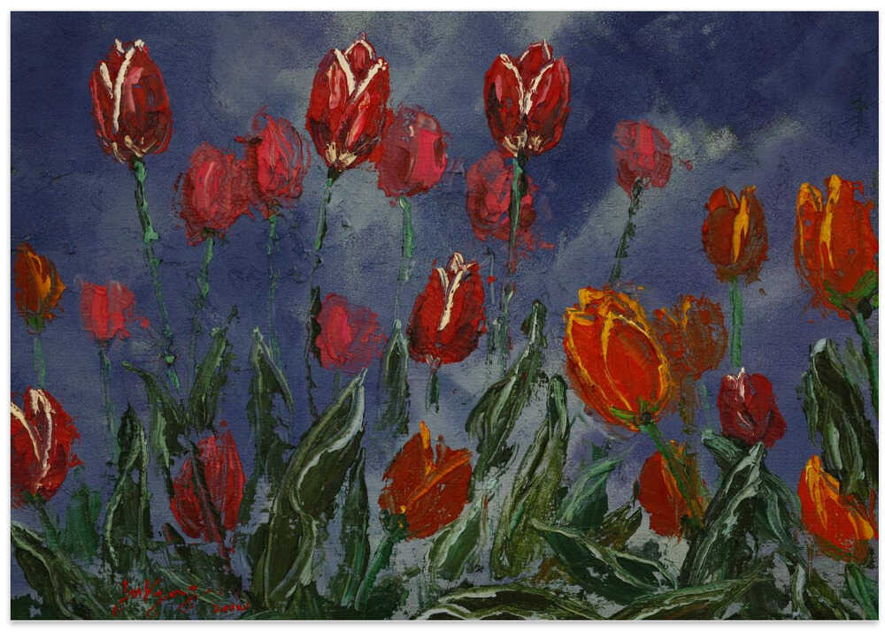 tulip  oil on canvas