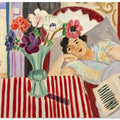 Femme Et Anémones