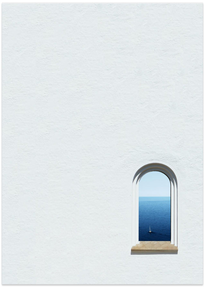 Art Prints of Ocean view white