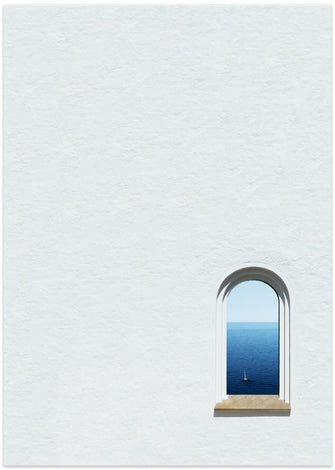 Art Prints of Ocean view white