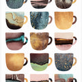 Art Prints of Earthy Coffee Cups