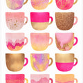 Art Prints of Pretty Pink Coffee Cups