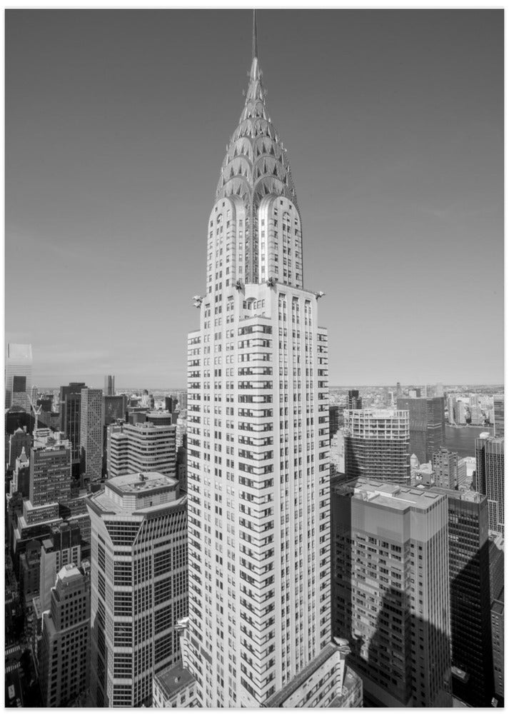Art Prints of Chrysler Black and White