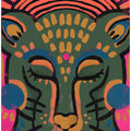 Canvas Art Print Tiger (Colored Version)