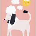 Canvas Art Print Happy Poodle