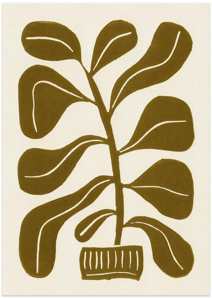 Linocut Houseplant #2