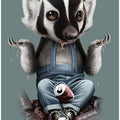 Canvas Art Print badger chill