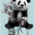 Canvas Art Print best friends go riding