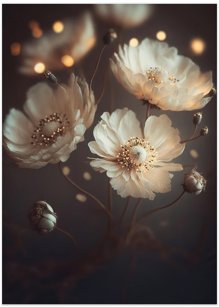 Creme Beige Flowers