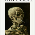 Head of a skeleton with a burning cigarette