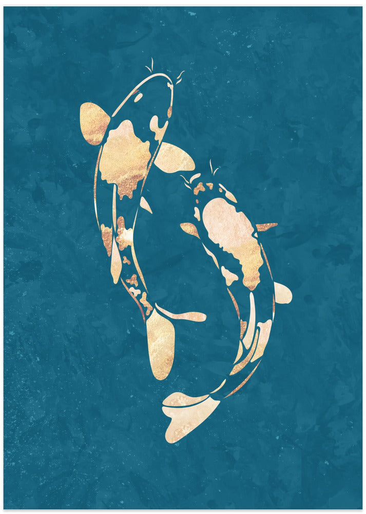 Gold Green Koi Fish