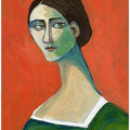 Vintage woman in green