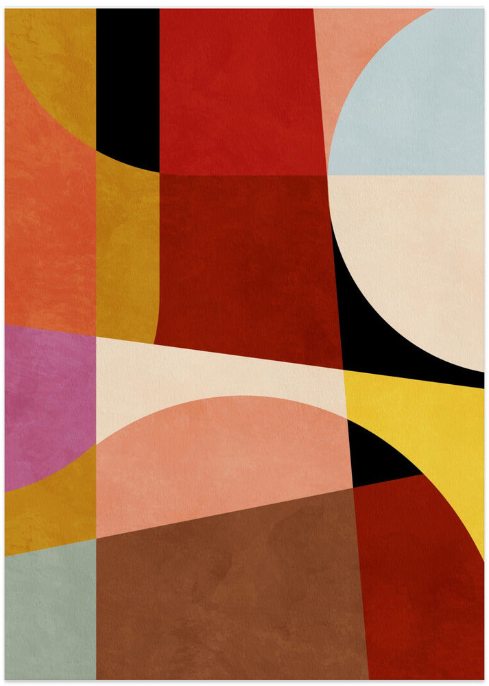 Warm Colors Bauhaus Geometry2