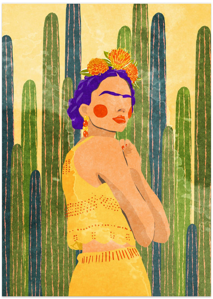 Frida and cacti