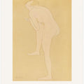 Figure Bending Forward With Right Knee Raised