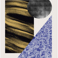 Geometric Shapes With A Black And Gold Textured