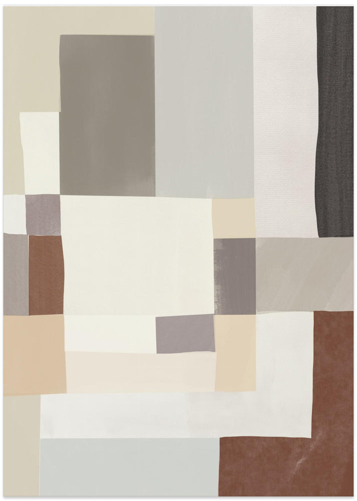 Neutral color geometrical abstract 02