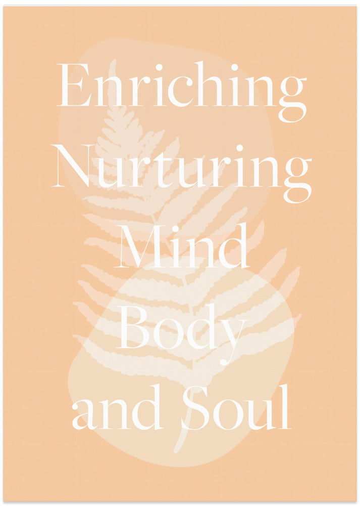 Peach Text Poster