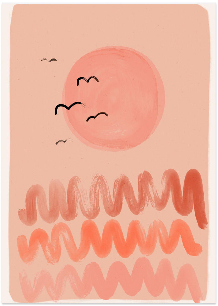 Peachy Sky Waves