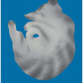 Art Prints of Silver cat portrait