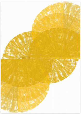 Art Prints of Yellow Circle Fans 1
