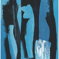 Art Prints of Stii life Vases silhouette in blue Art Print