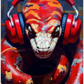 Snake With Headphones animal