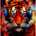 Tiger With Headphones animal