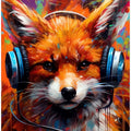 Fox With Headphones animal