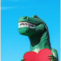 Art Prints of Tyrannosaurus Rex with a Red Paper Heart