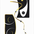Art Prints of Black & White Abstract No. 2 | gold
