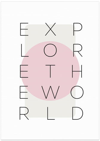 Art Prints of Explore the world - pink