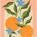 Art Prints of Orange Branch with Flowers