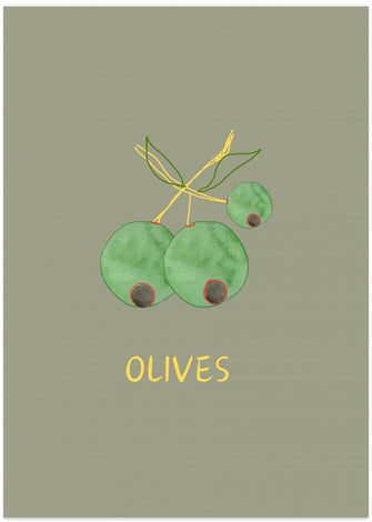 Art Prints of Olives in Green