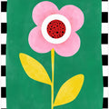 Pink Flower with Yellow Leaves