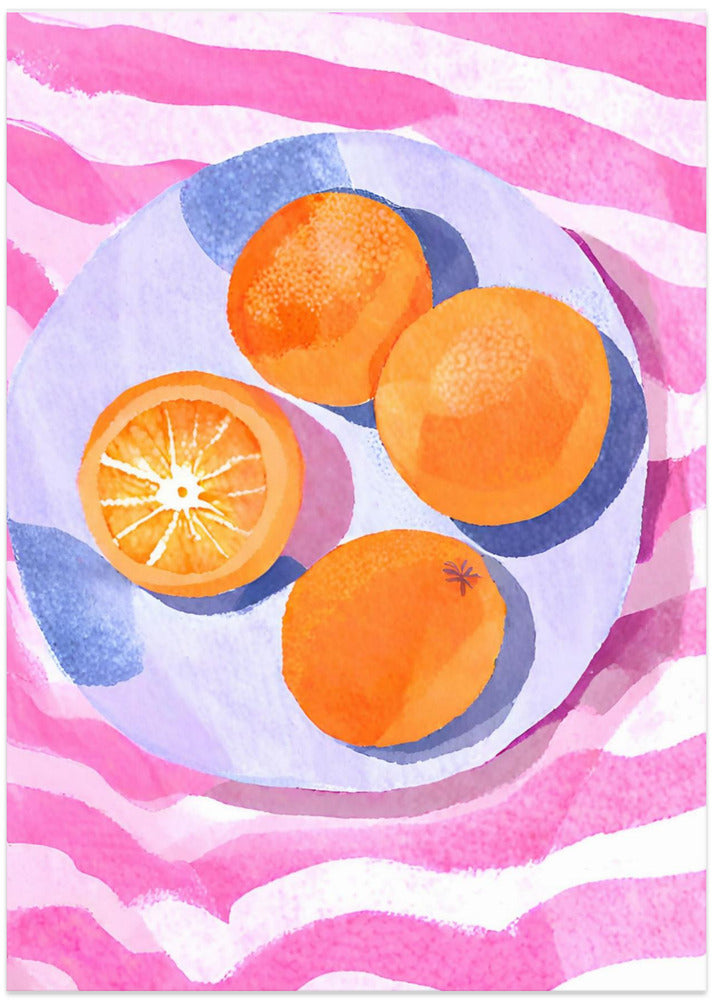 Orangen auf Teller