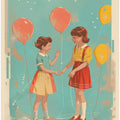 Retro kids at party