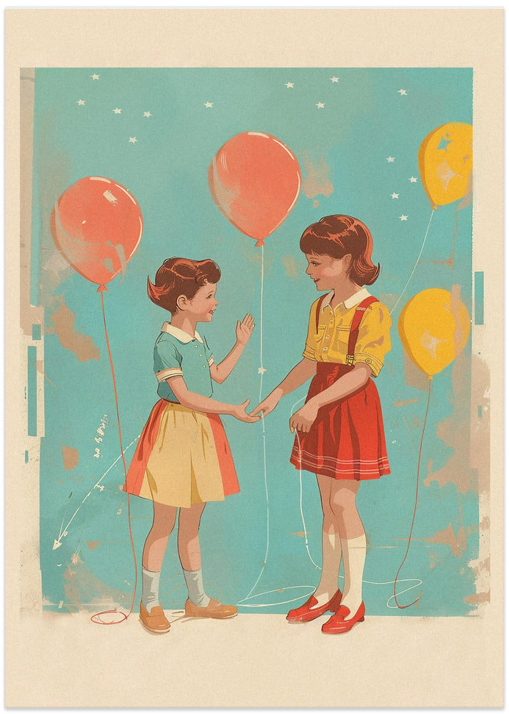 Retro kids at party