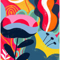 Colorful Shapes And Floral Elements