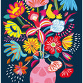 Folk Art Flower Vase