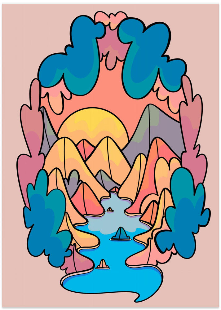 Blue riverway