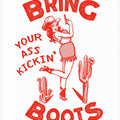 Ass Kicking Boots Funny Western Cowgirl