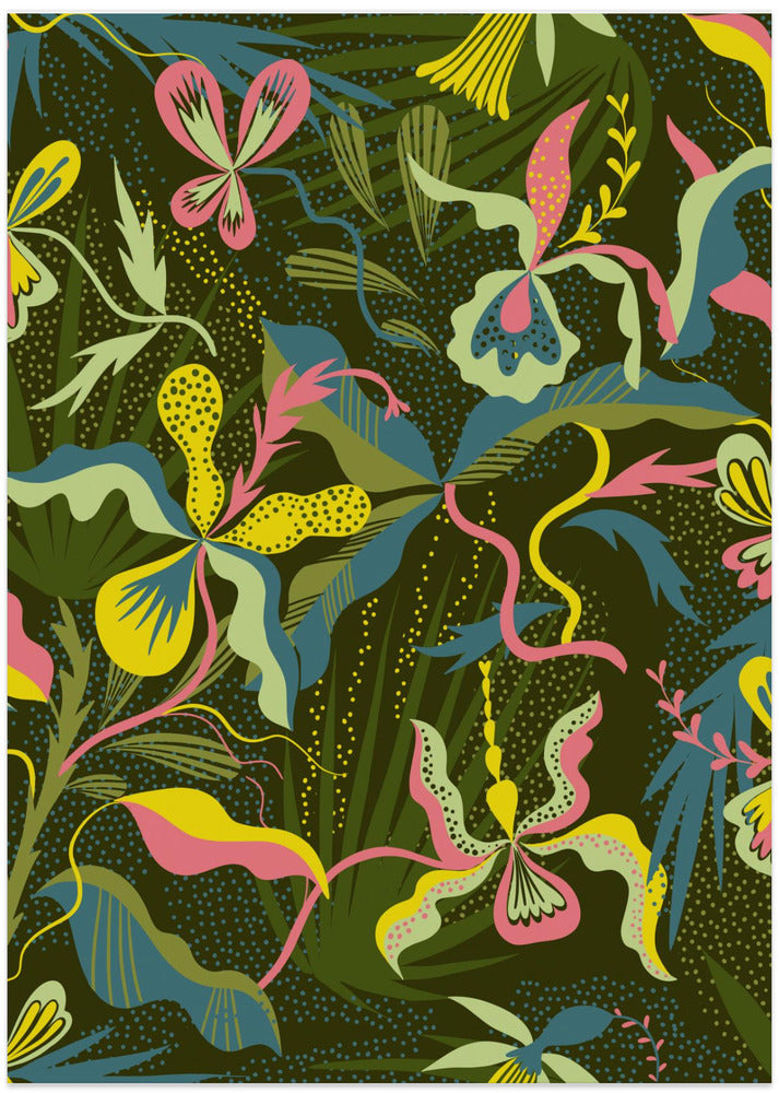 Colorful Flowers And Leaves