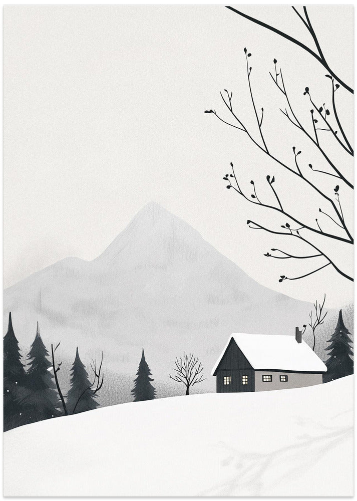 Winter Landscape House Snow