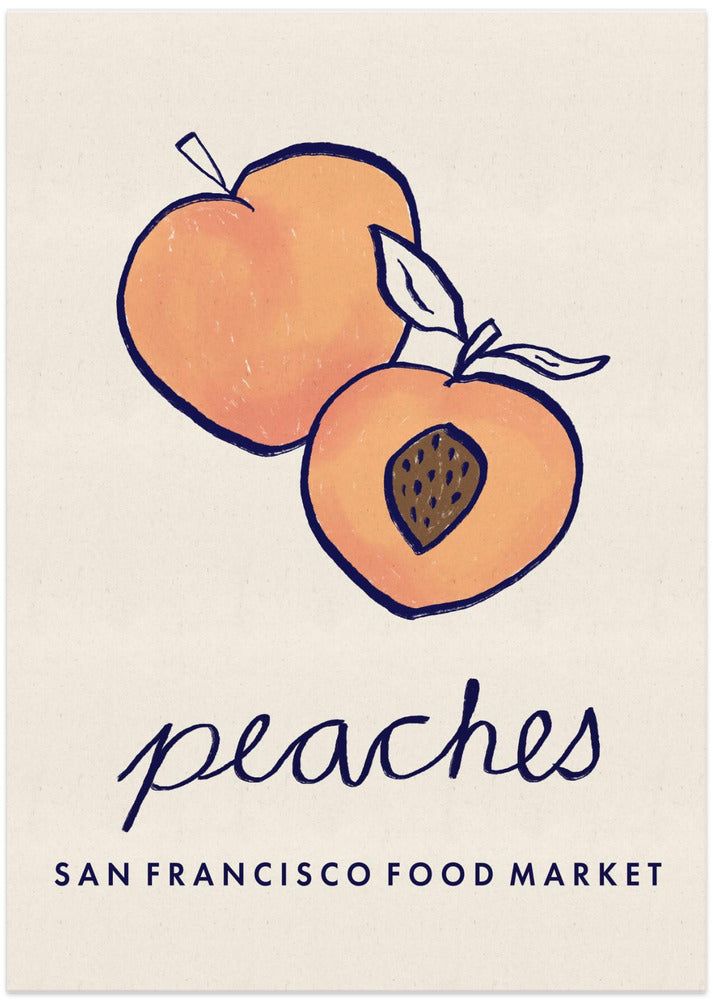 Food Art - Peaches San Francisco Food Market