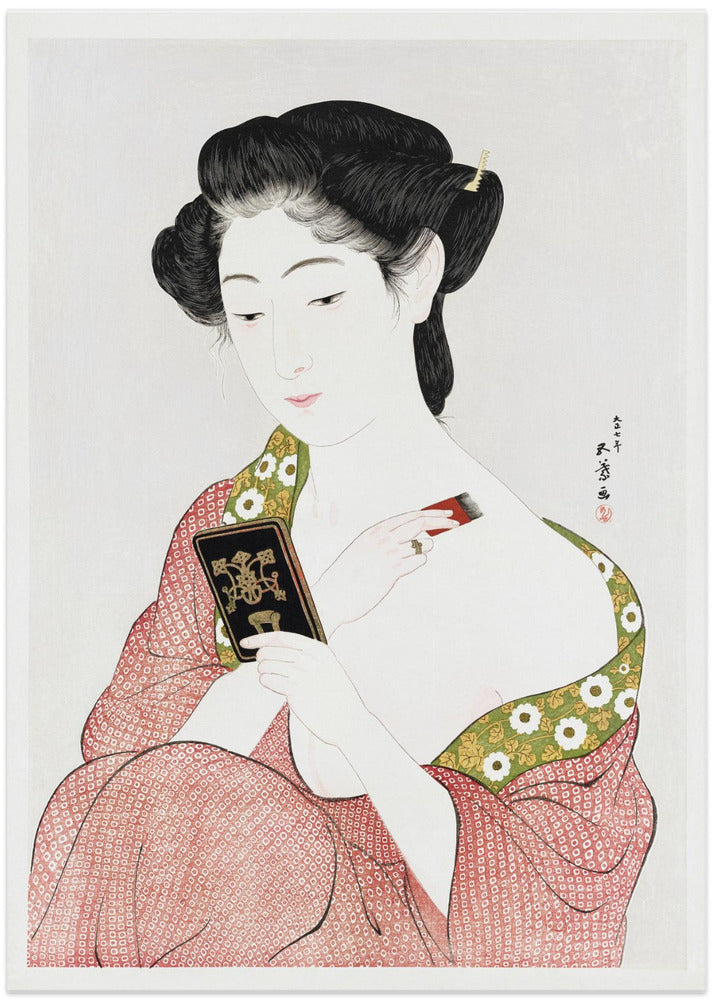Japanese Woman Applying Powder (1918)