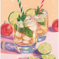 Mojito Summer Cocktails with Lime and Mint