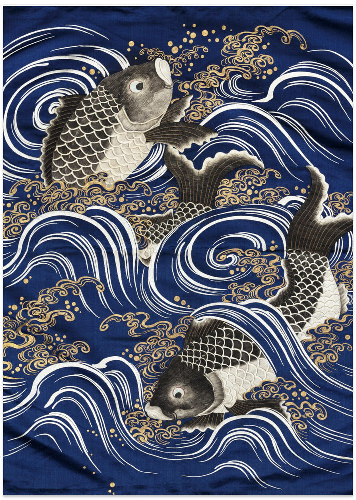 Carp In Waves During Meij Period
