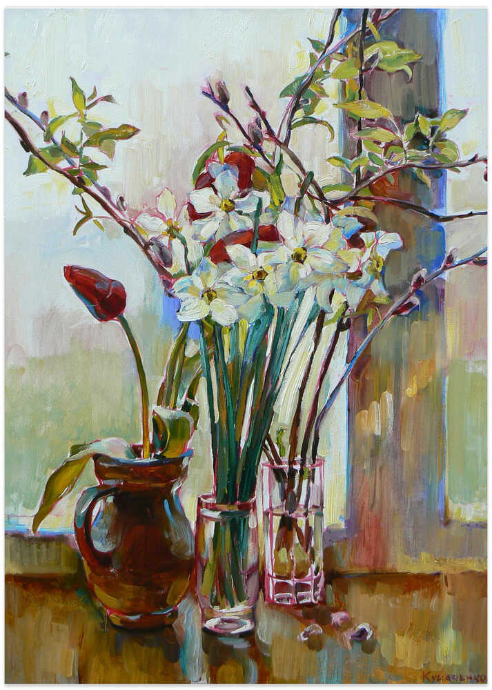 White daffodils